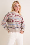 Cream Preston Knit Crew Neck Sweater