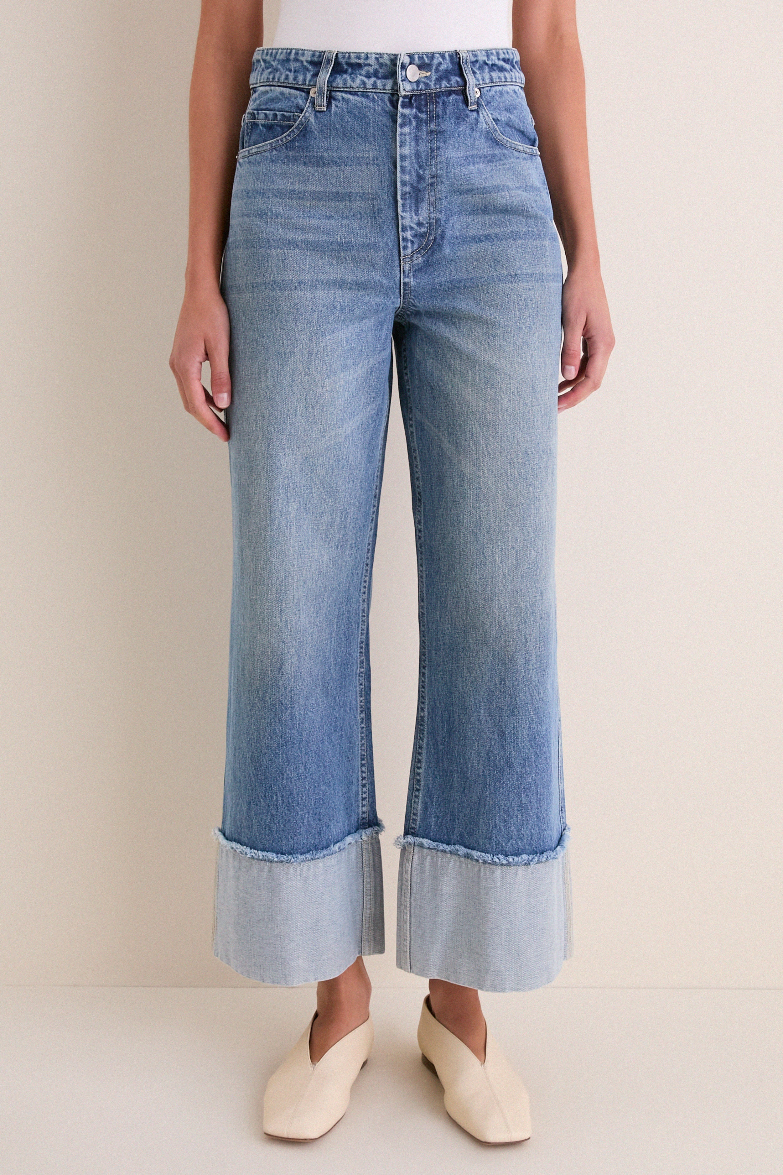 Blue Zayna Denim Straight Leg Jean