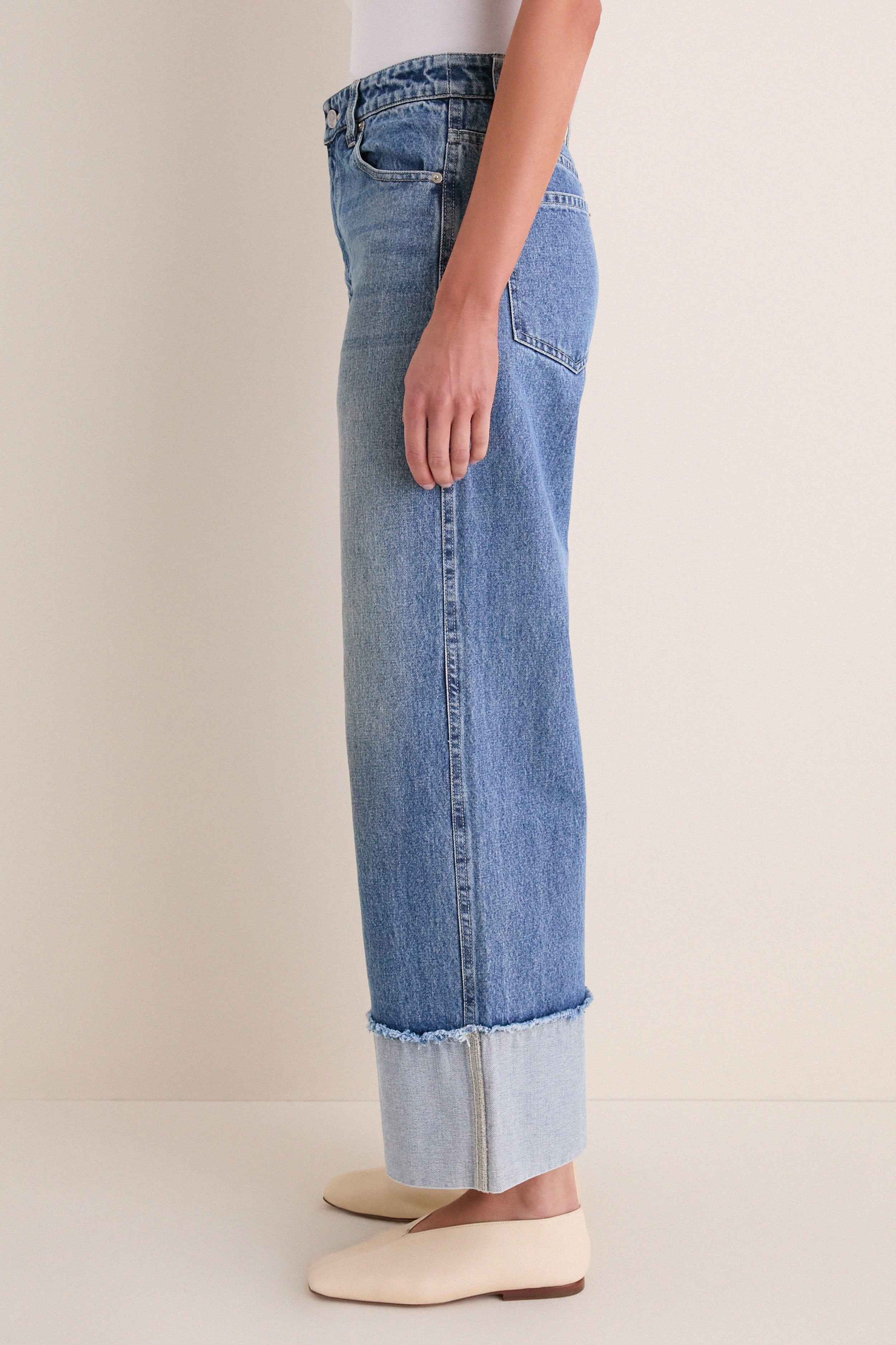 Blue Zayna Denim Straight Leg Jean