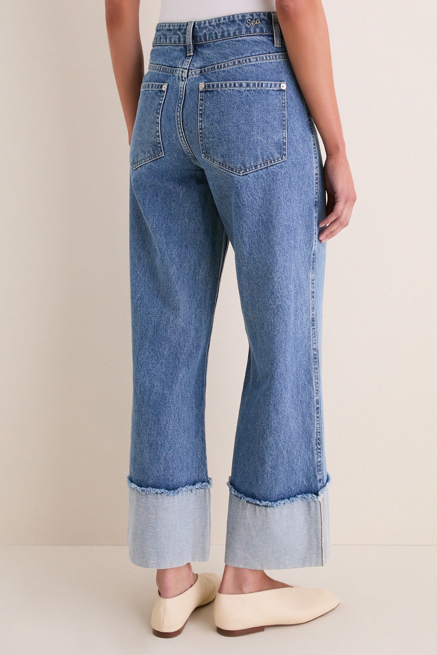 Blue Zayna Denim Straight Leg Jean