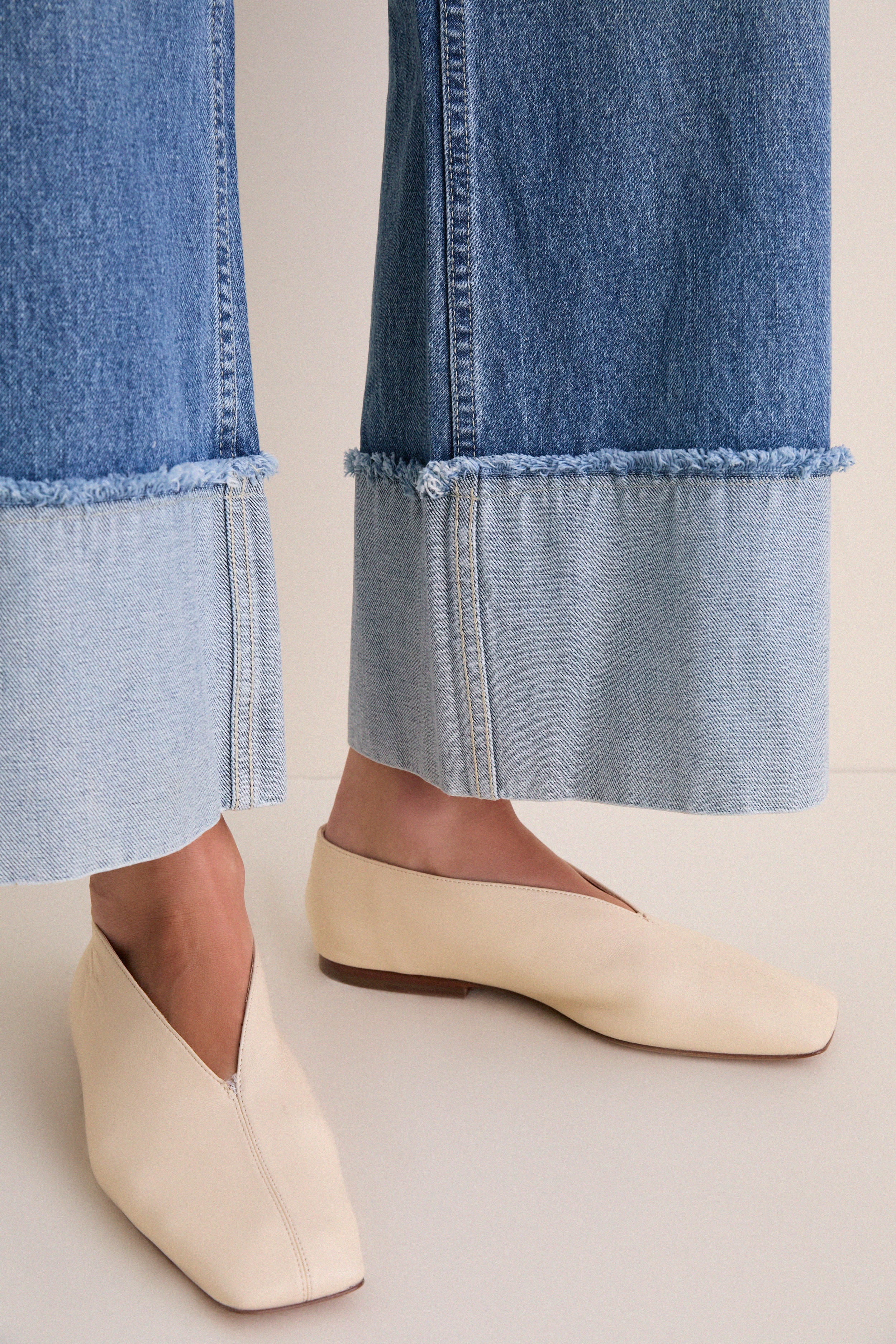 Blue Zayna Denim Straight Leg Jean