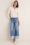 Blue Zayna Denim Straight Leg Jean