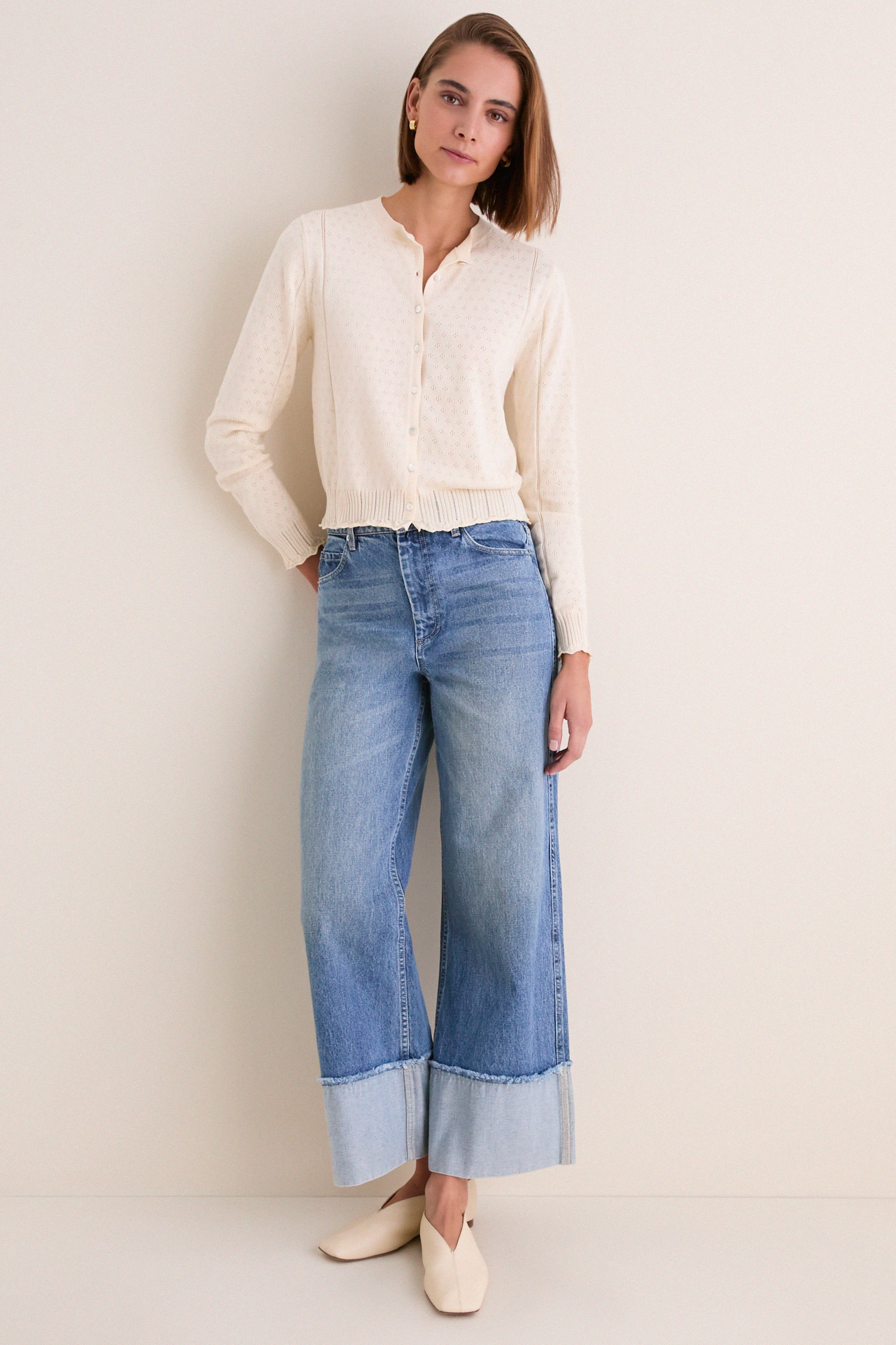 Blue Zayna Denim Straight Leg Jean