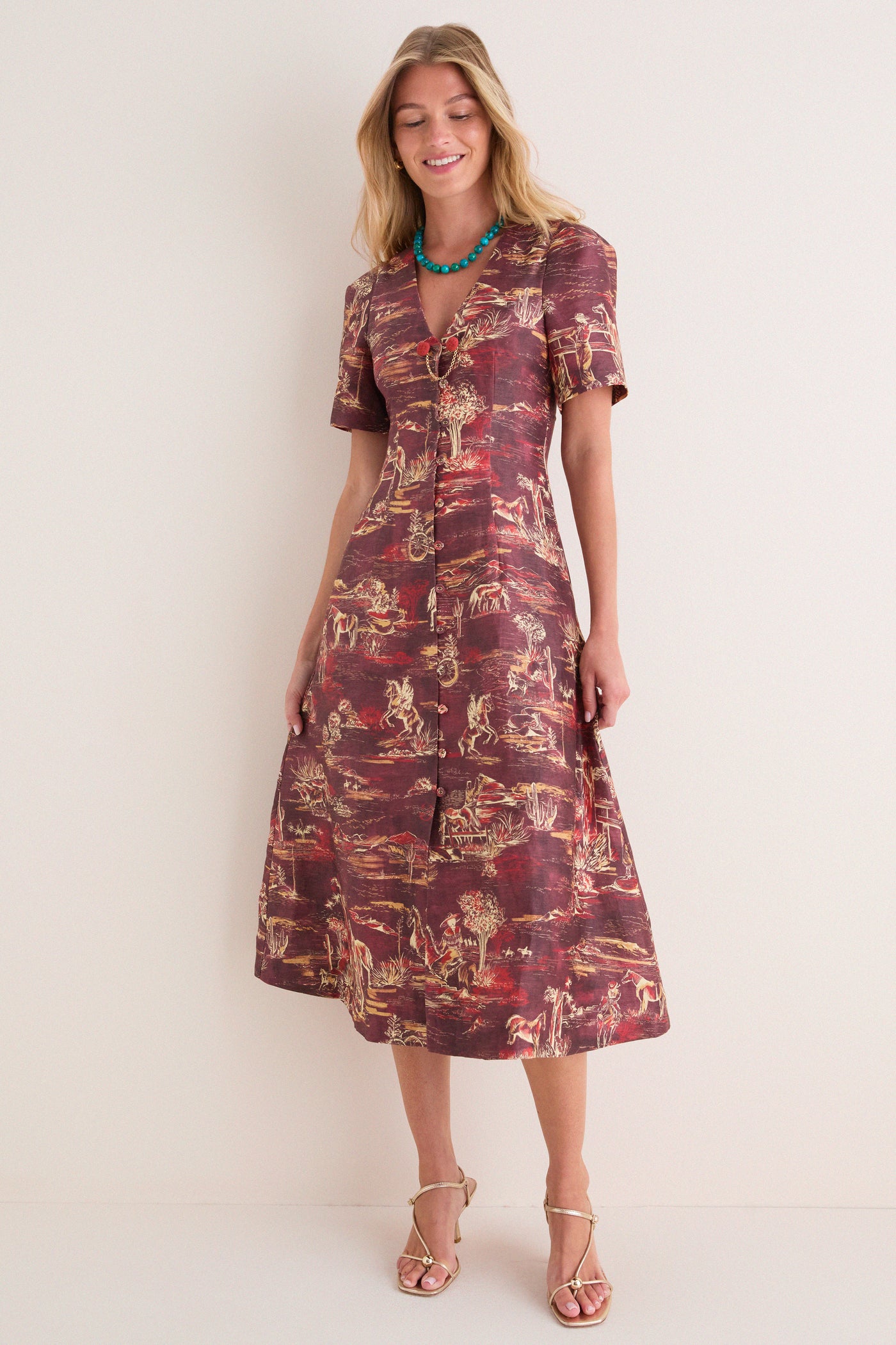Chocolate Ezra Midi Dress