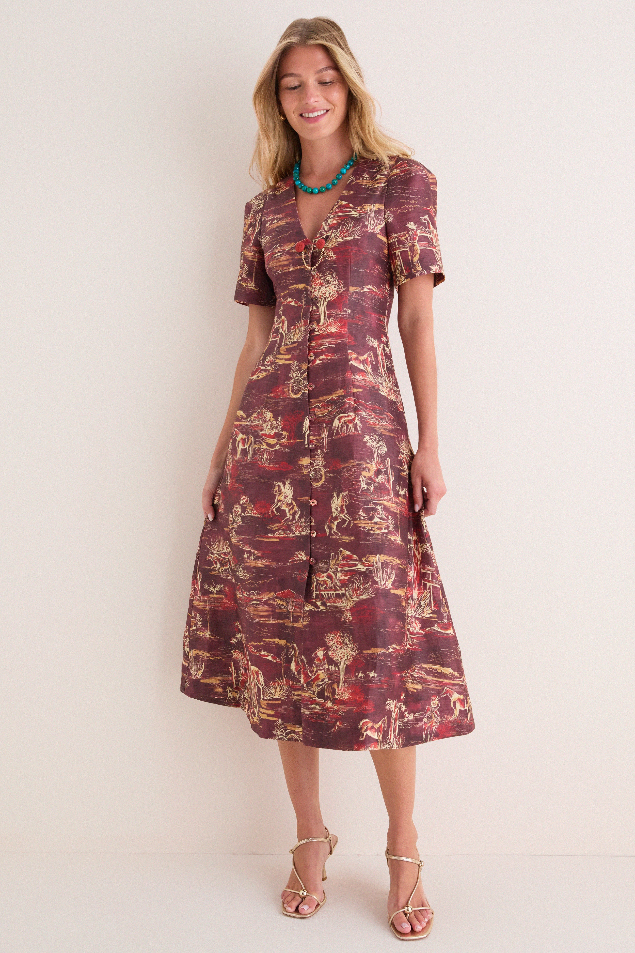 Chocolate Ezra Midi Dress