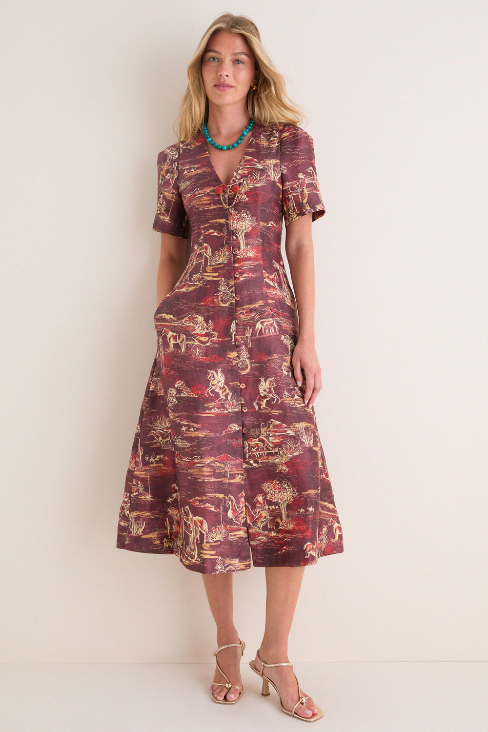 Chocolate Ezra Midi Dress