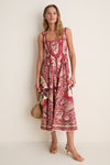 Red Kenny Midi Dress