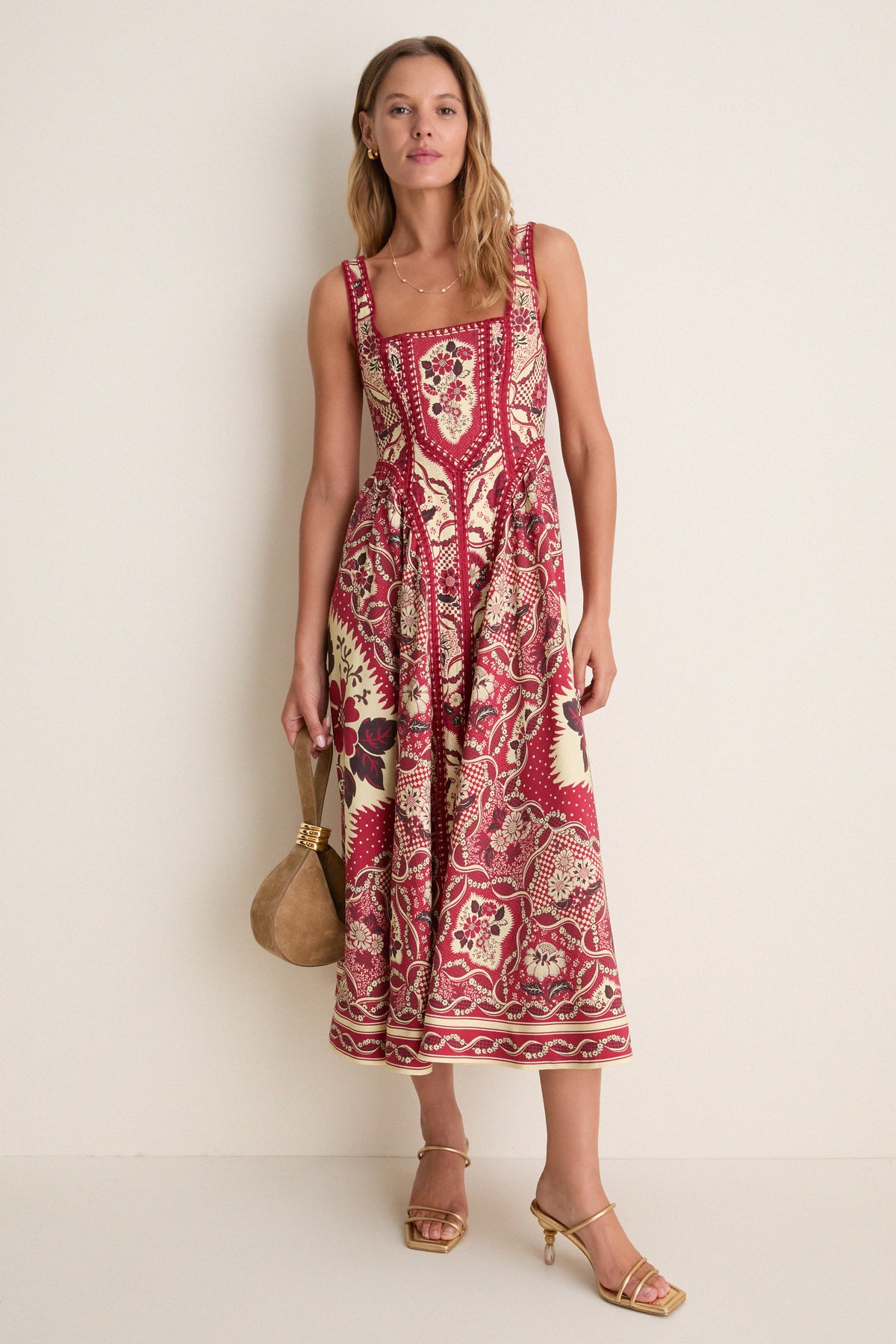 Red Kenny Midi Dress