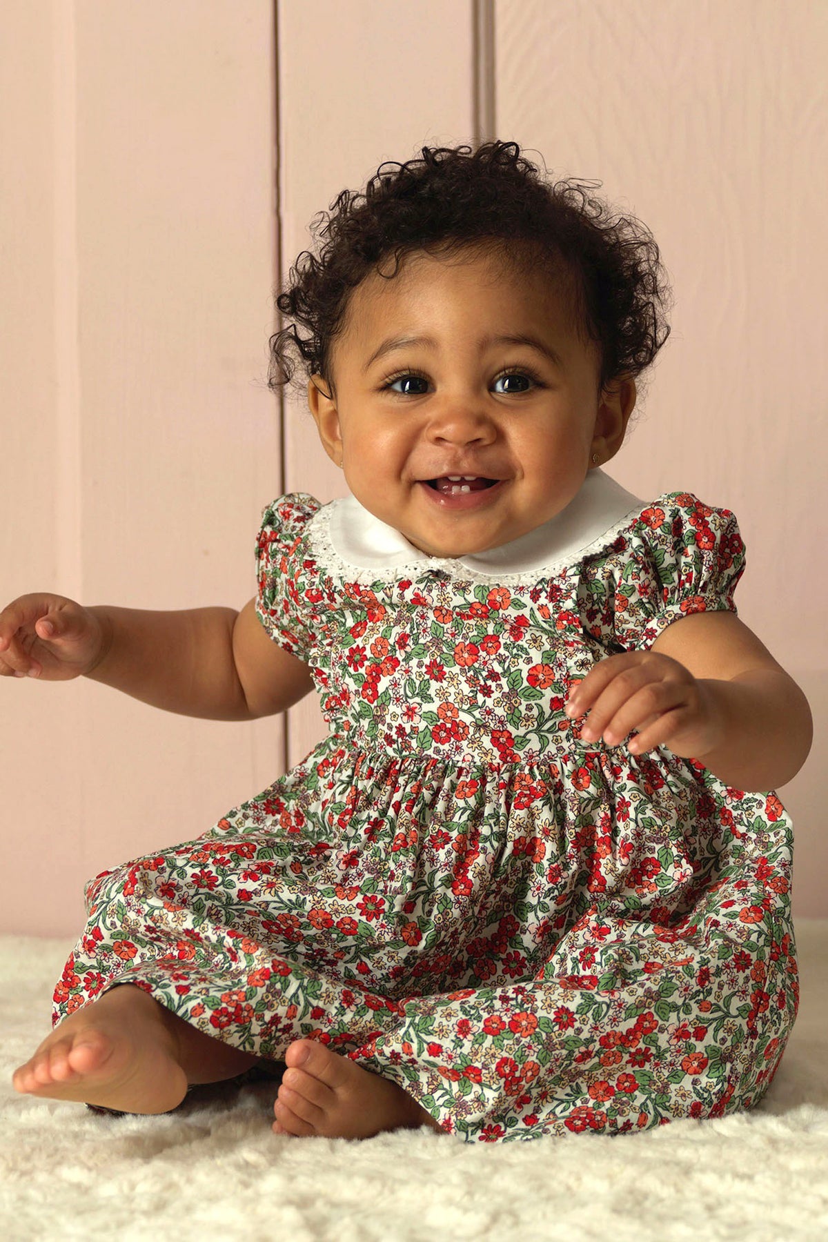 Botanical Frill Front Dress and Bloomers
