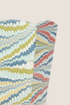 Ocean Mountain Marbled Scalloped Collapsible Basket