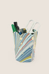 Ocean Fire Whirl Marble Scalloped Pen Pot