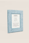 Dot and Grid Indigo Screen Printed Tabletop Picture Frame