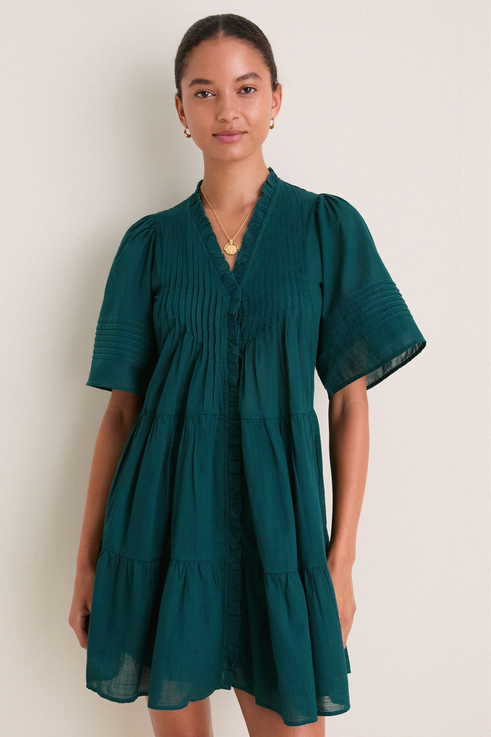 short turquoise dress Exclusive Roni Sleeve Size:S-8/10 Loose Sleeveless Elasticity Printed Sheath Style Fabric Medieval dress
