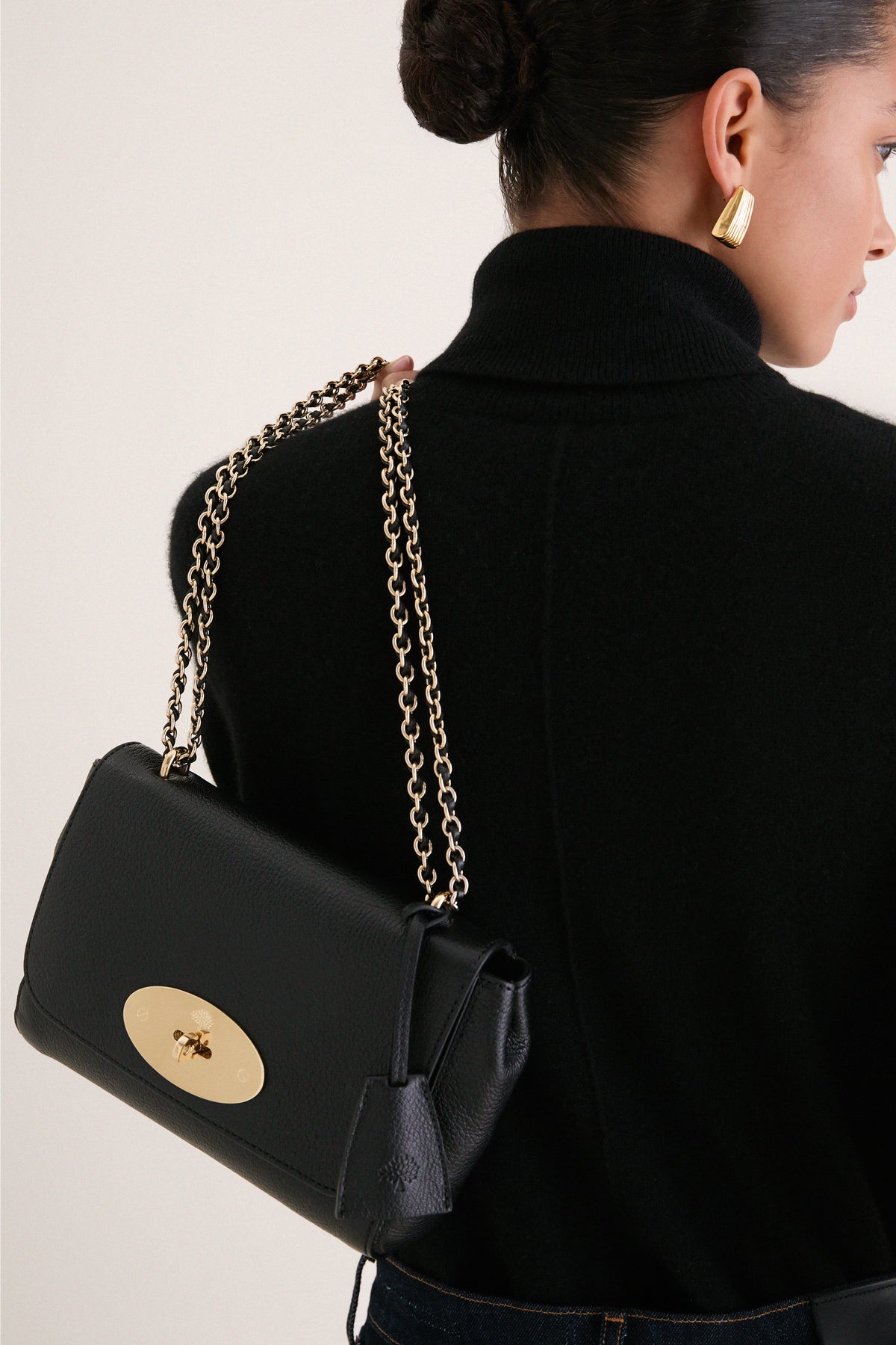 Black Lily Glossy Bag