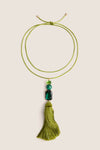 Malachite Torin Tassel Necklace
