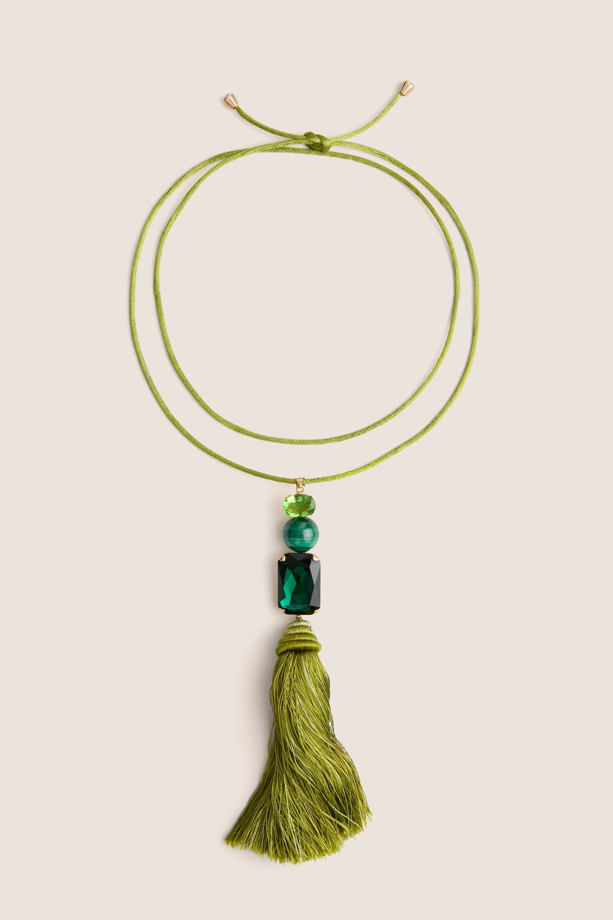 Malachite Torin Tassel Necklace