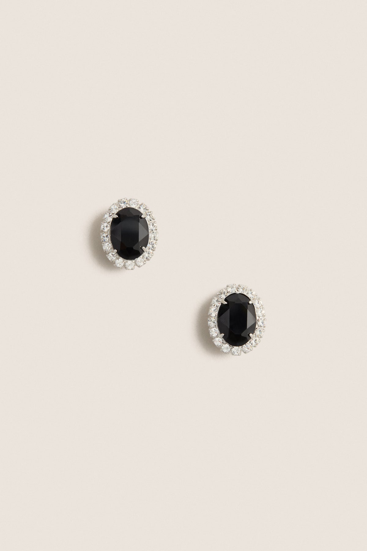Jet Diana Stud Earrings