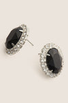 Jet Diana Stud Earrings