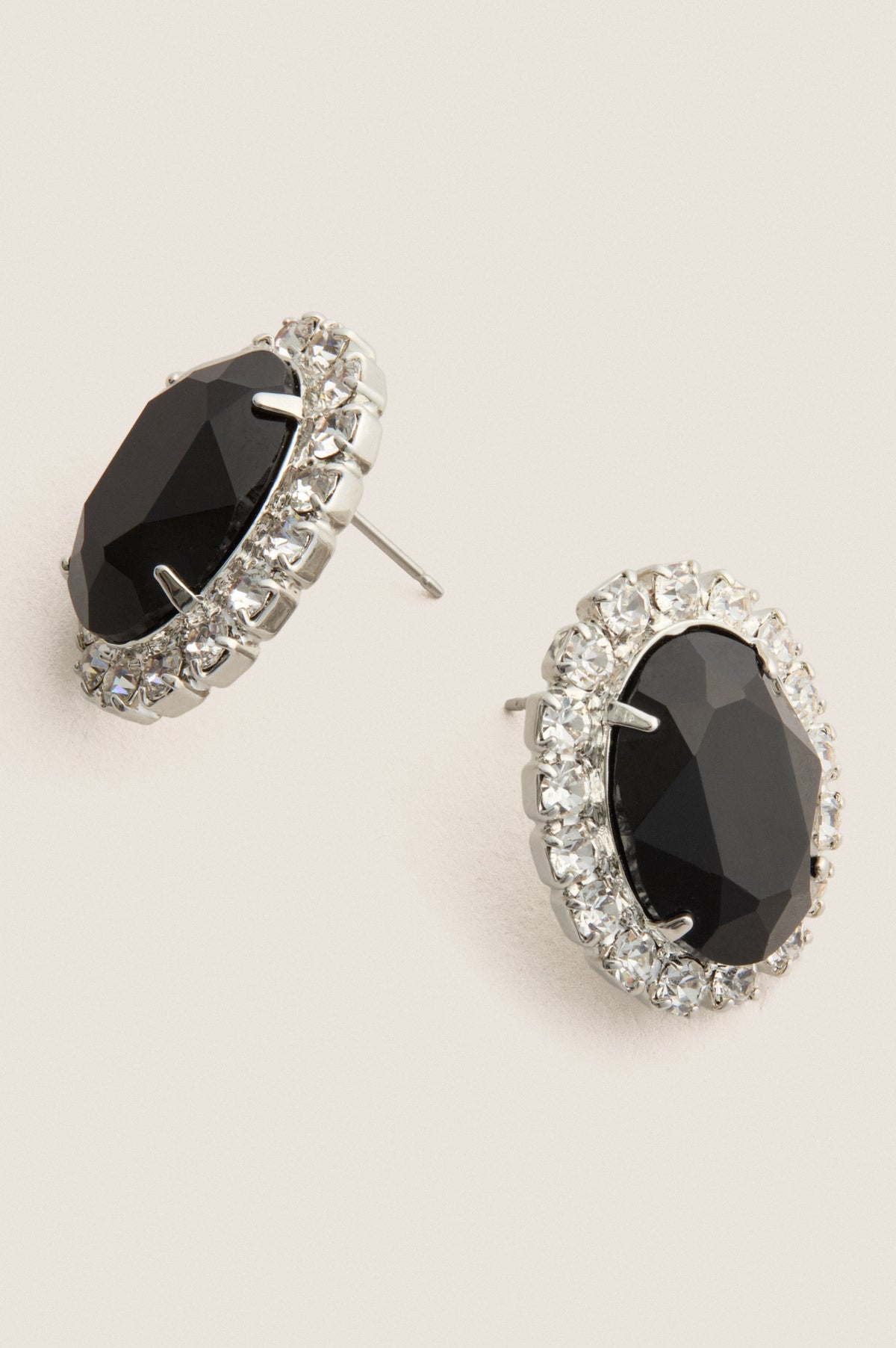 Jet Diana Stud Earrings