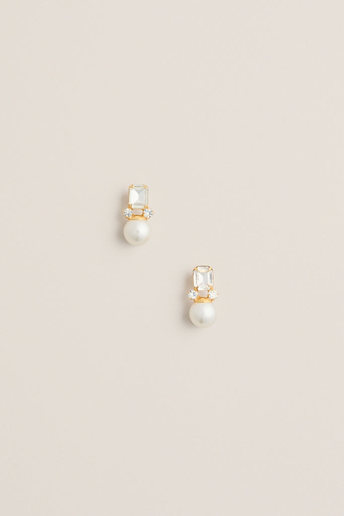 Crystal Antique Gold Ethel Earrings