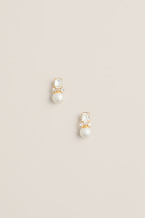 Crystal Antique Gold Ethel Earrings