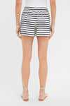 Navy and Ivory Stripe Knit Olympia Short
