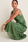 Pesto Lace Perrine Midi Dress