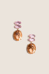 Light Rose and Light Peach Le Petite Crystal Earrings