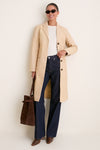 Cashew Wyatt Leather Coat