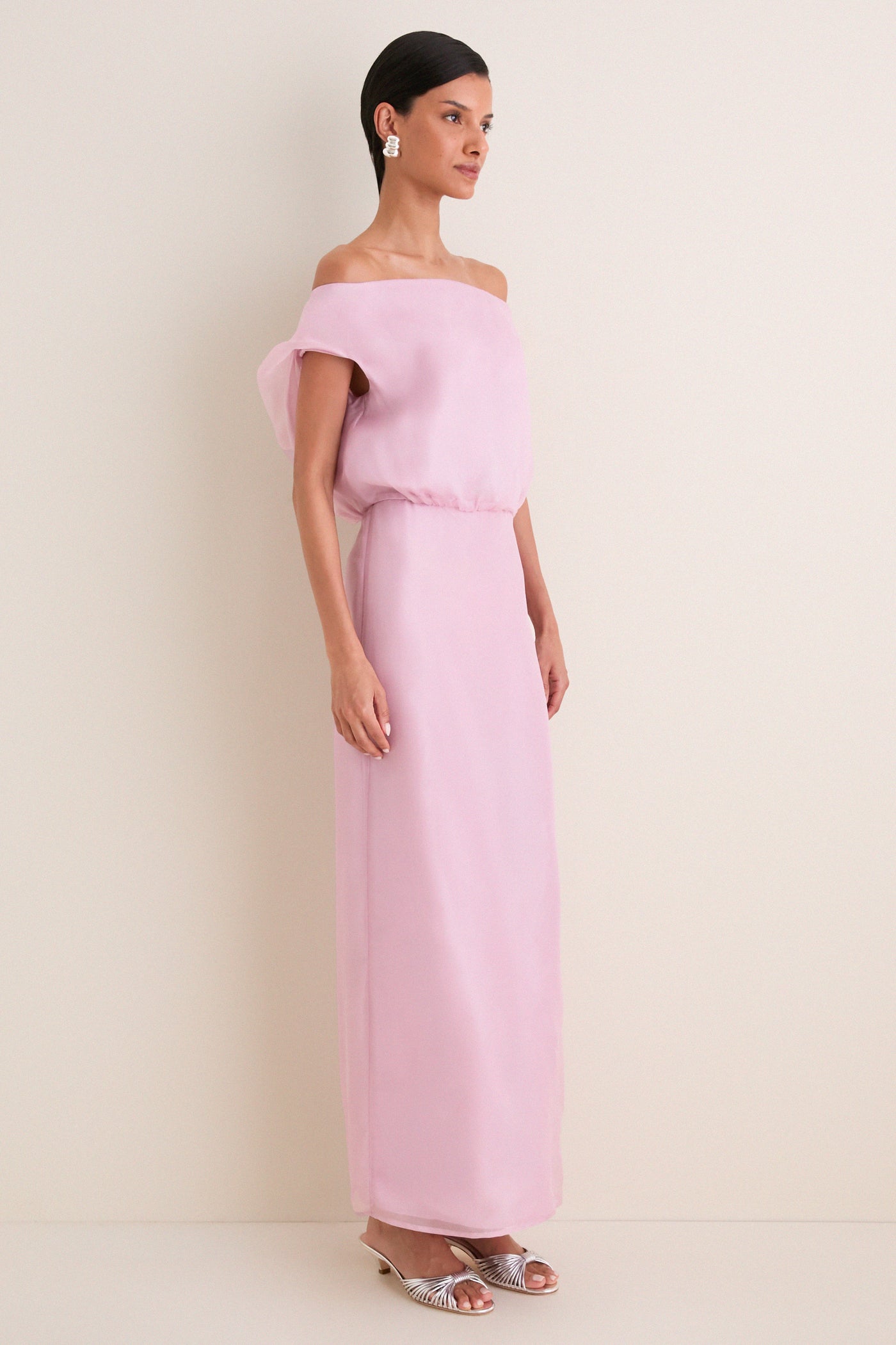 Dusty Pink Larissa Silk Dress