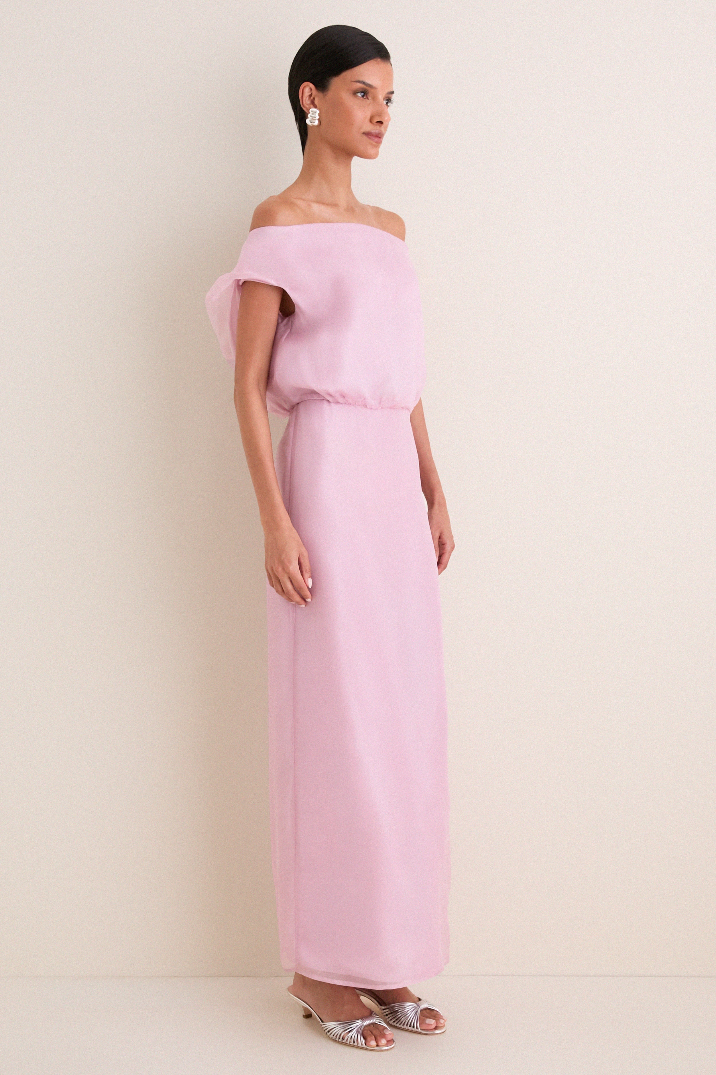 Dusty Pink Larissa Silk Dress