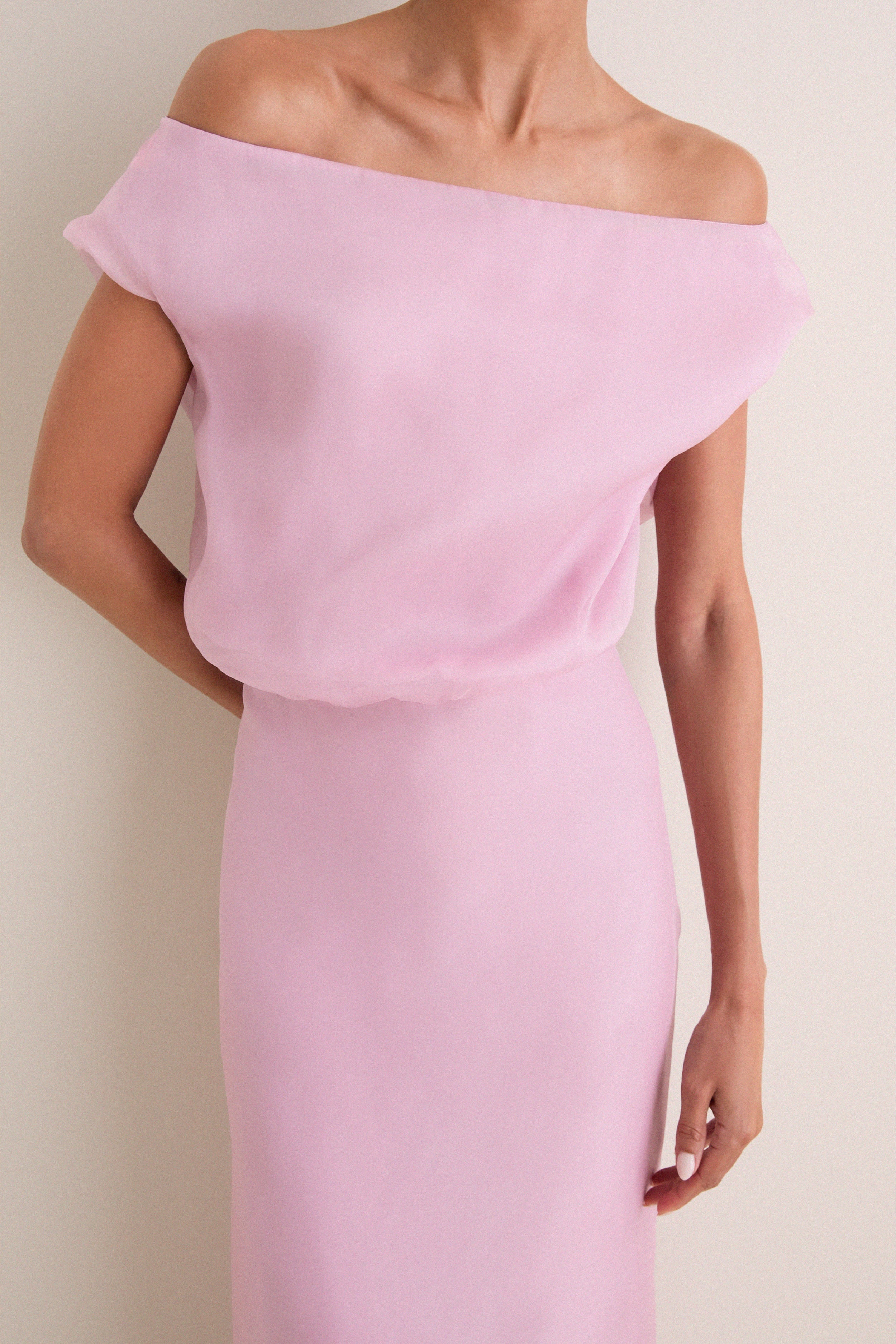Dusty Pink Larissa Silk Dress