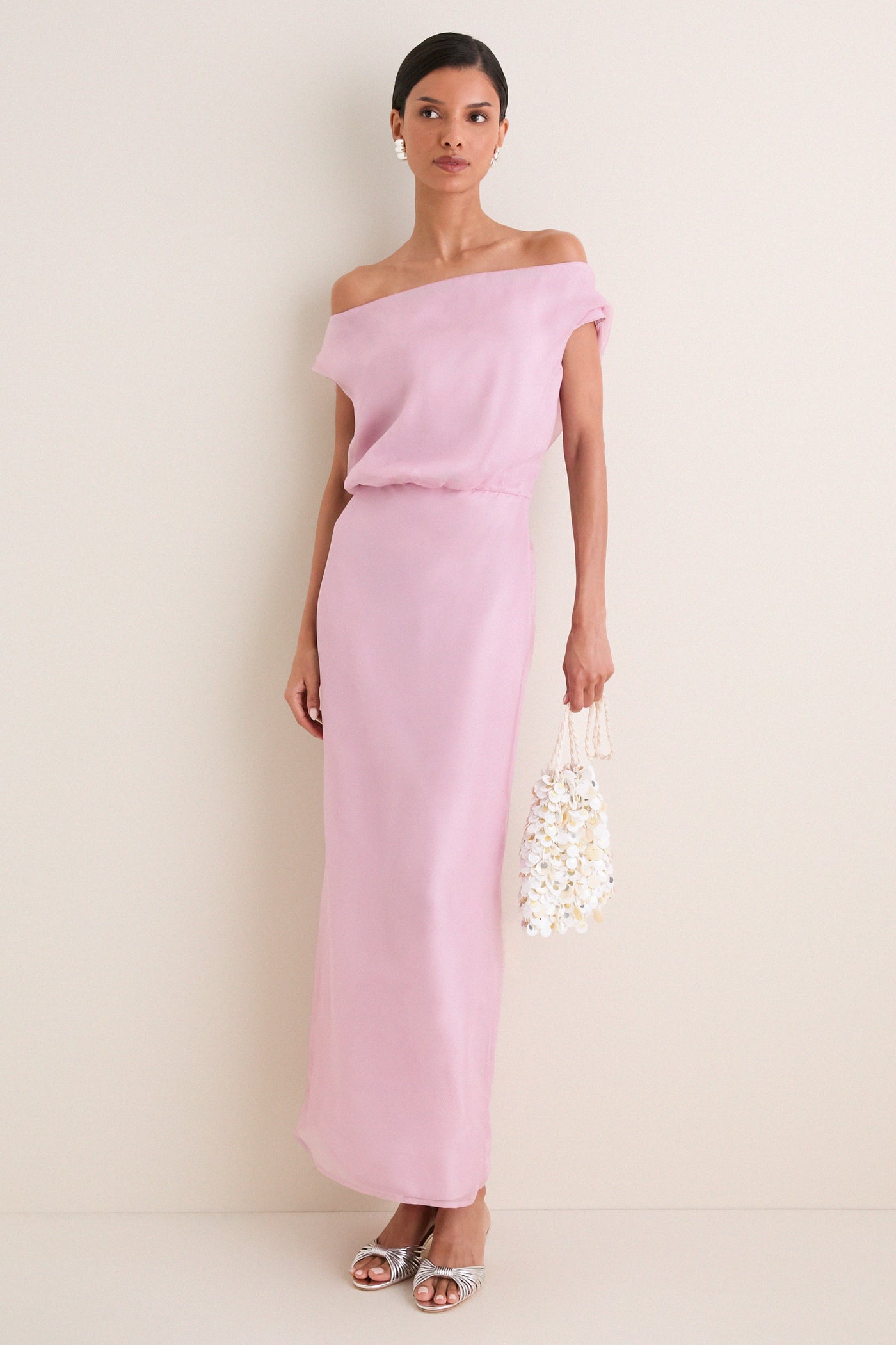 Dusty Pink Larissa Silk Dress