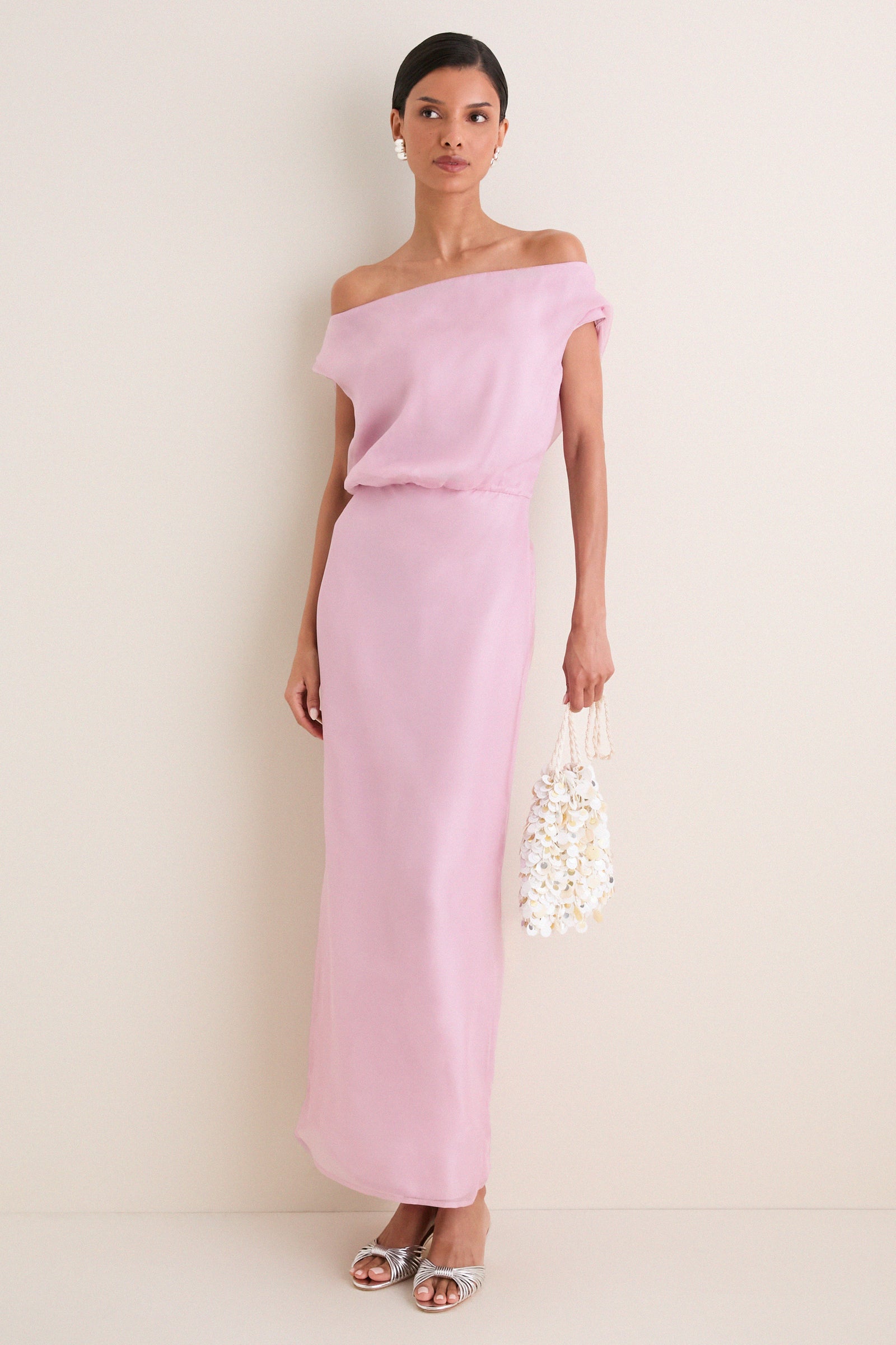 Dusty Pink Larissa Silk Dress