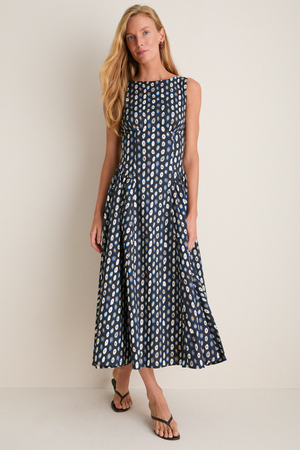 STAUD Women's Gwen Printed Midi Dress - Glasswork