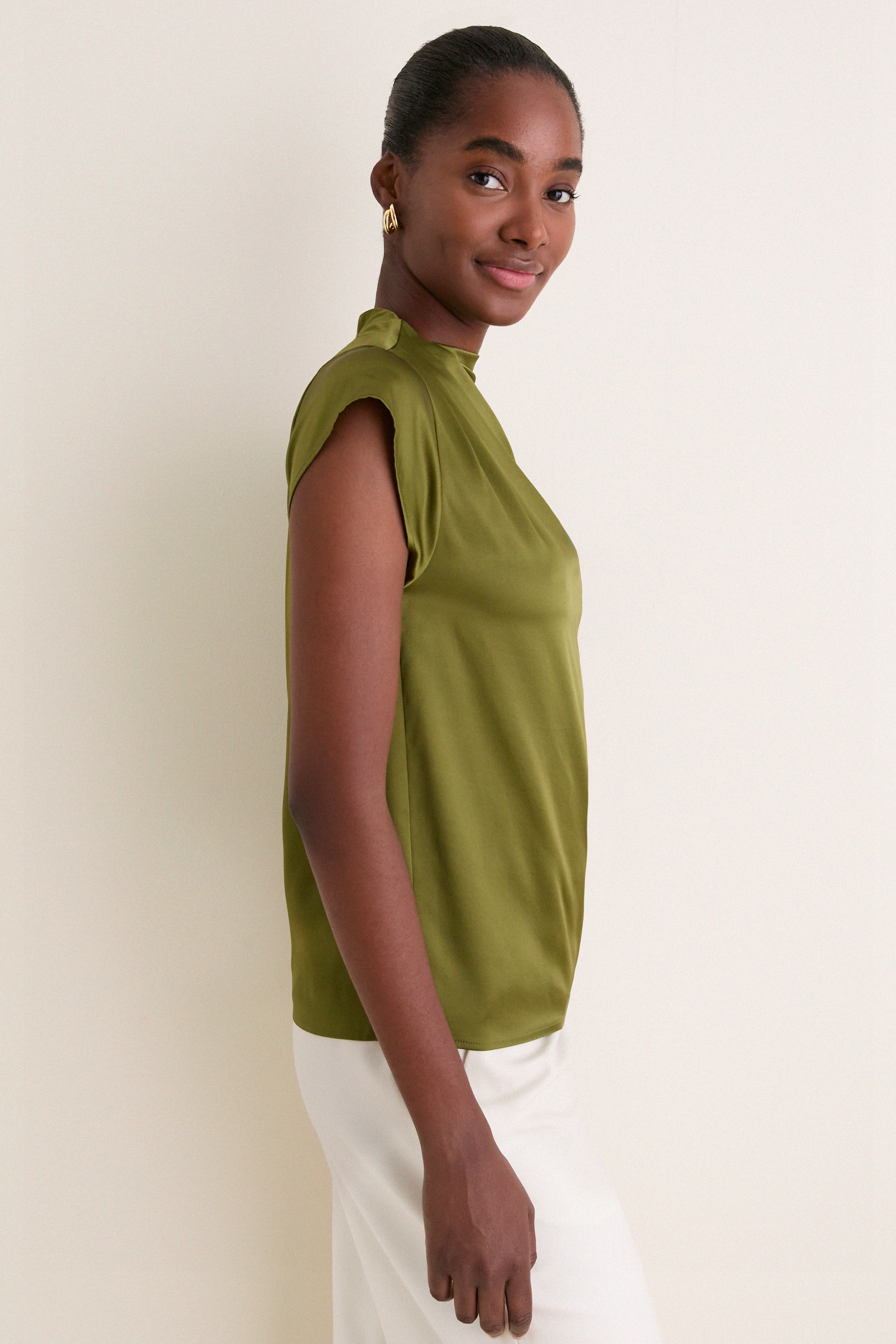 Pear Davina Silk Top