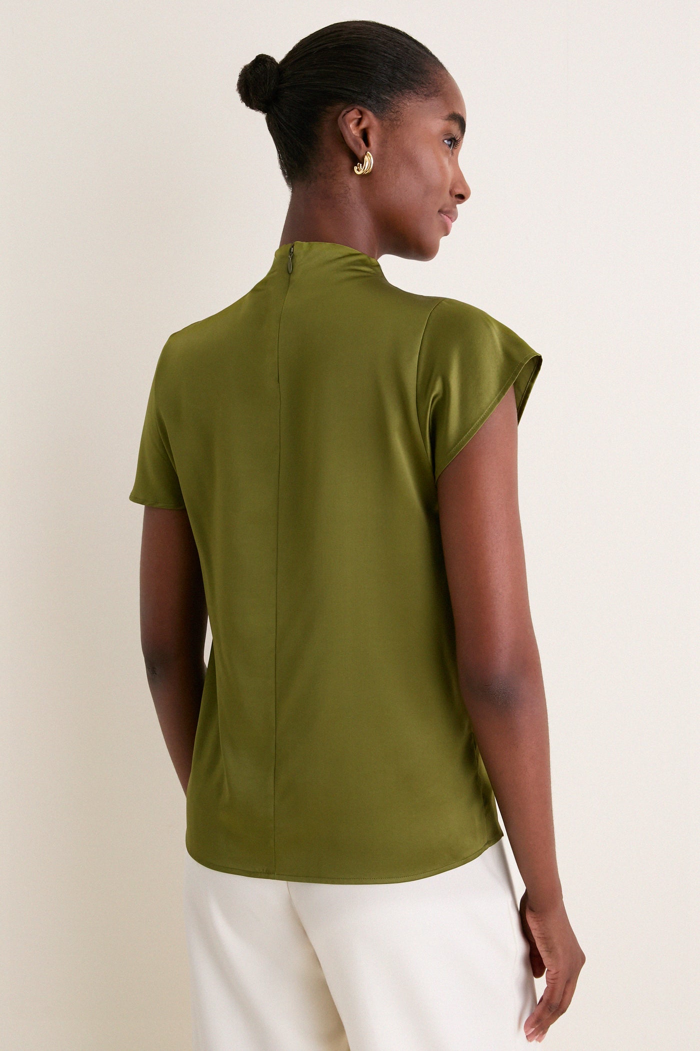 Pear Davina Silk Top