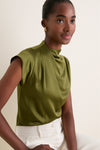 Pear Davina Silk Top