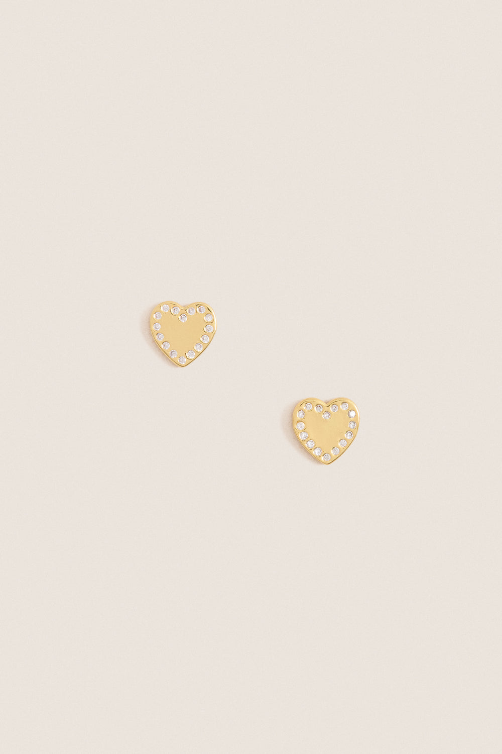 Gold Heart Cora Stud Earrings