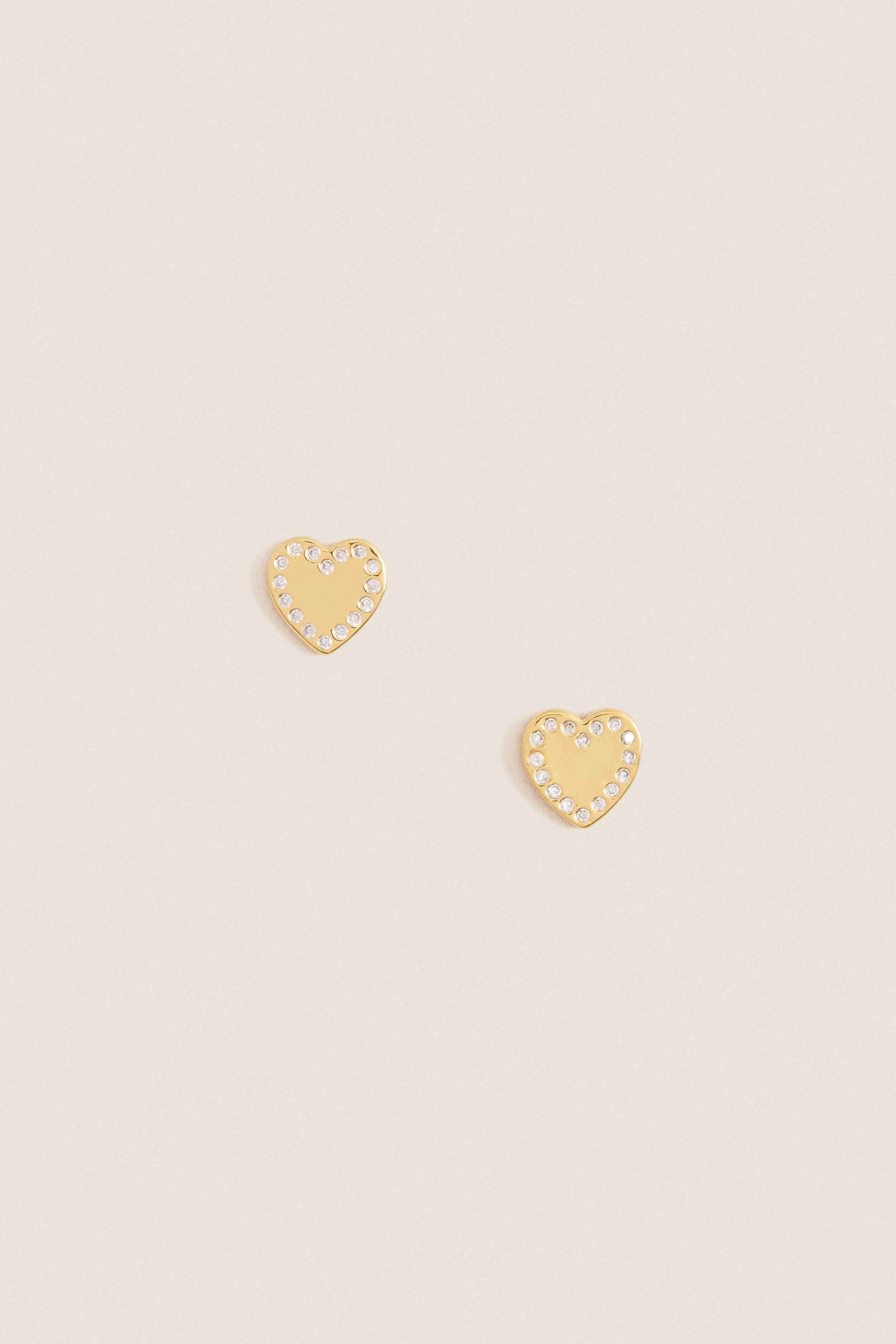 Gold Heart Cora Stud Earrings