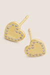 Gold Heart Cora Stud Earrings