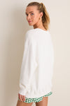 White Wilma V-Neck Sweater