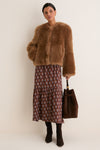 Nougat Faux Fur Halle Jacket
