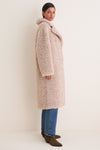 Ecru Curly Faux Fur Jazmin Coat