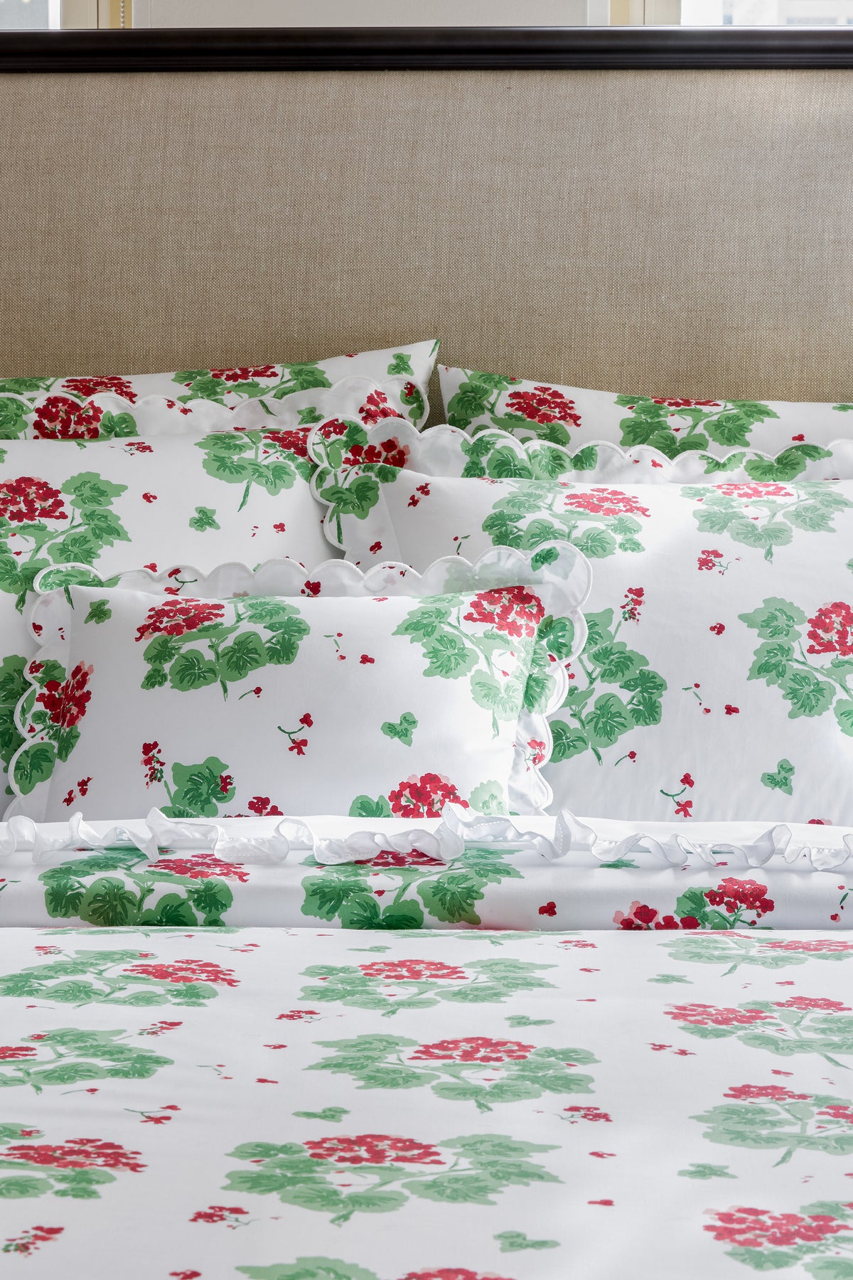 Scarlet Geranium Flat Sheet