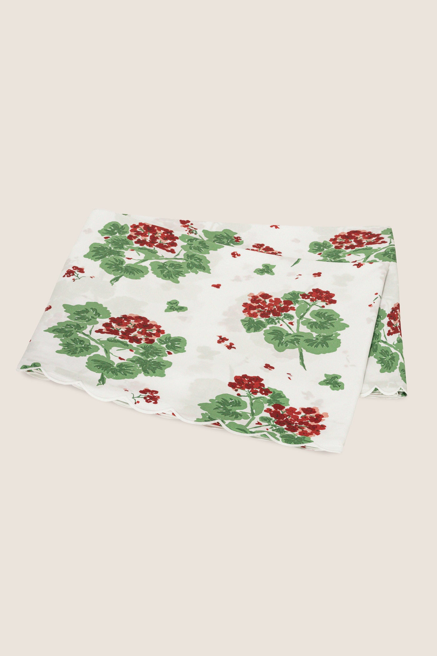 Scarlet Geranium Flat Sheet