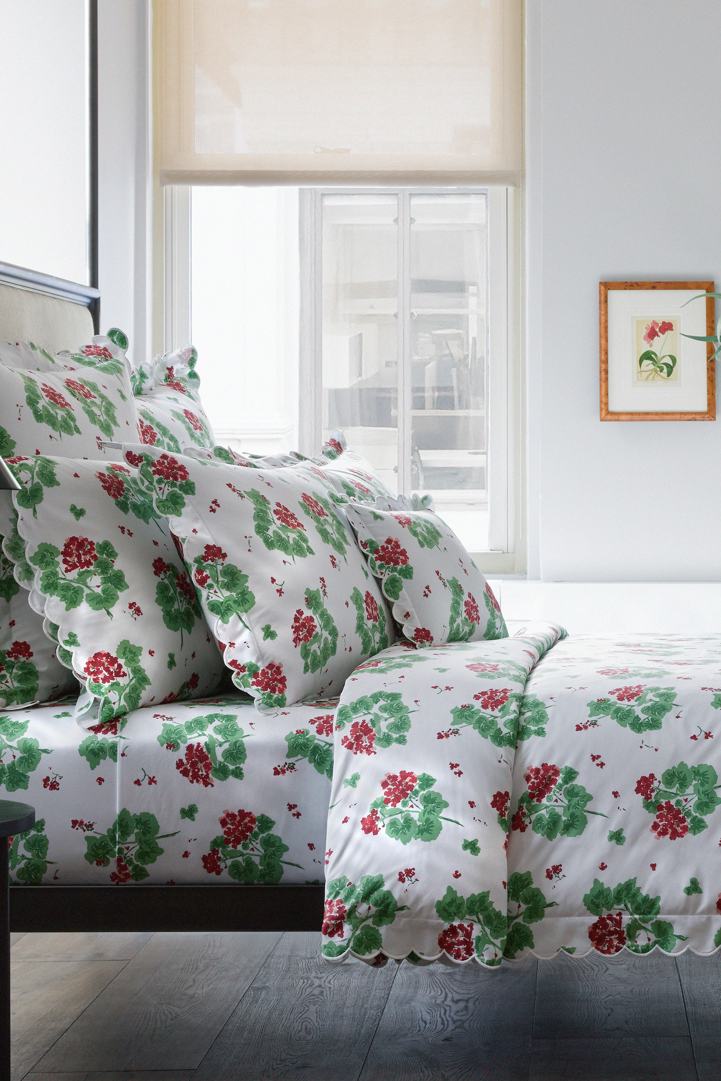 Scarlet Geranium Flat Sheet