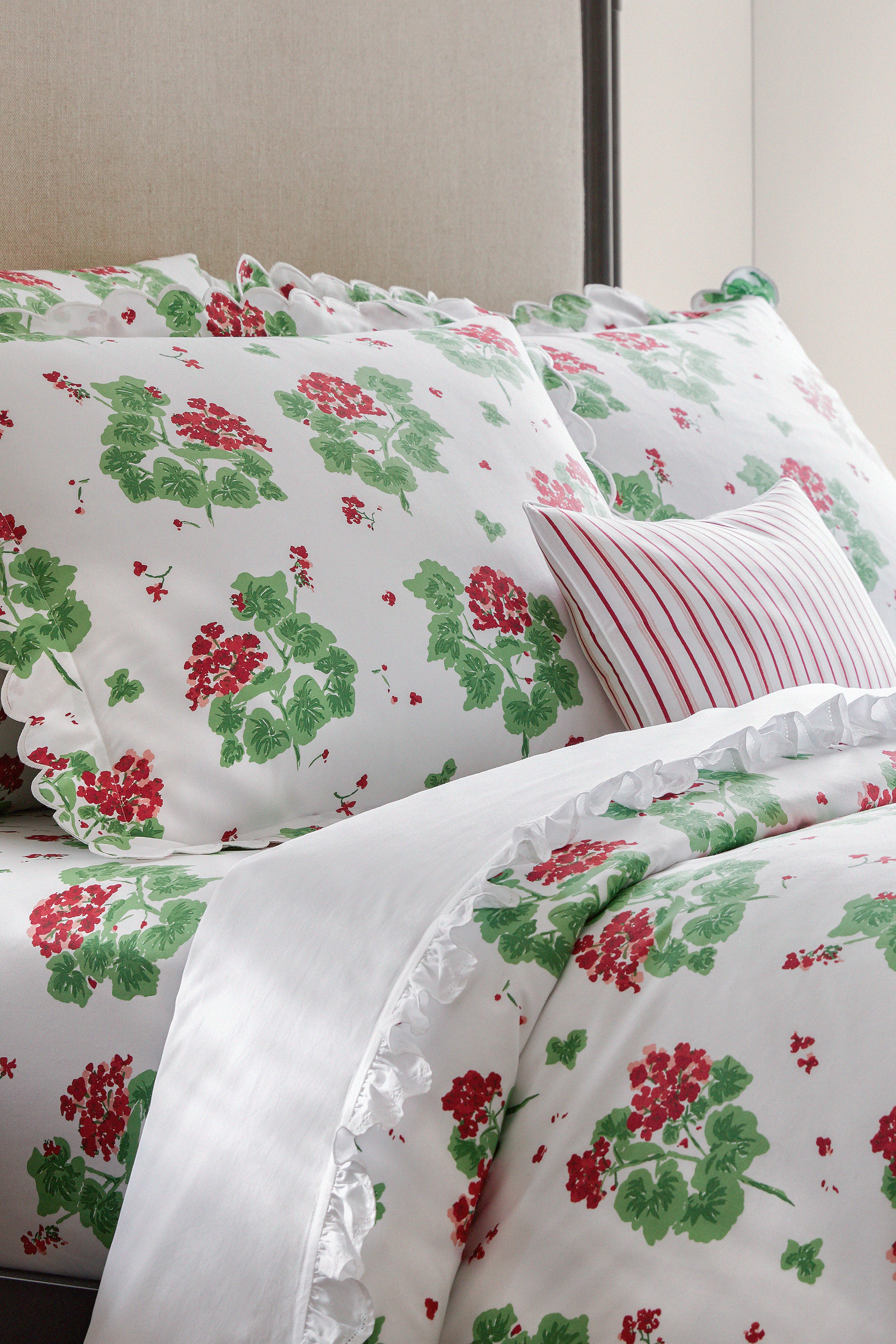 Scarlet Geranium Flat Sheet