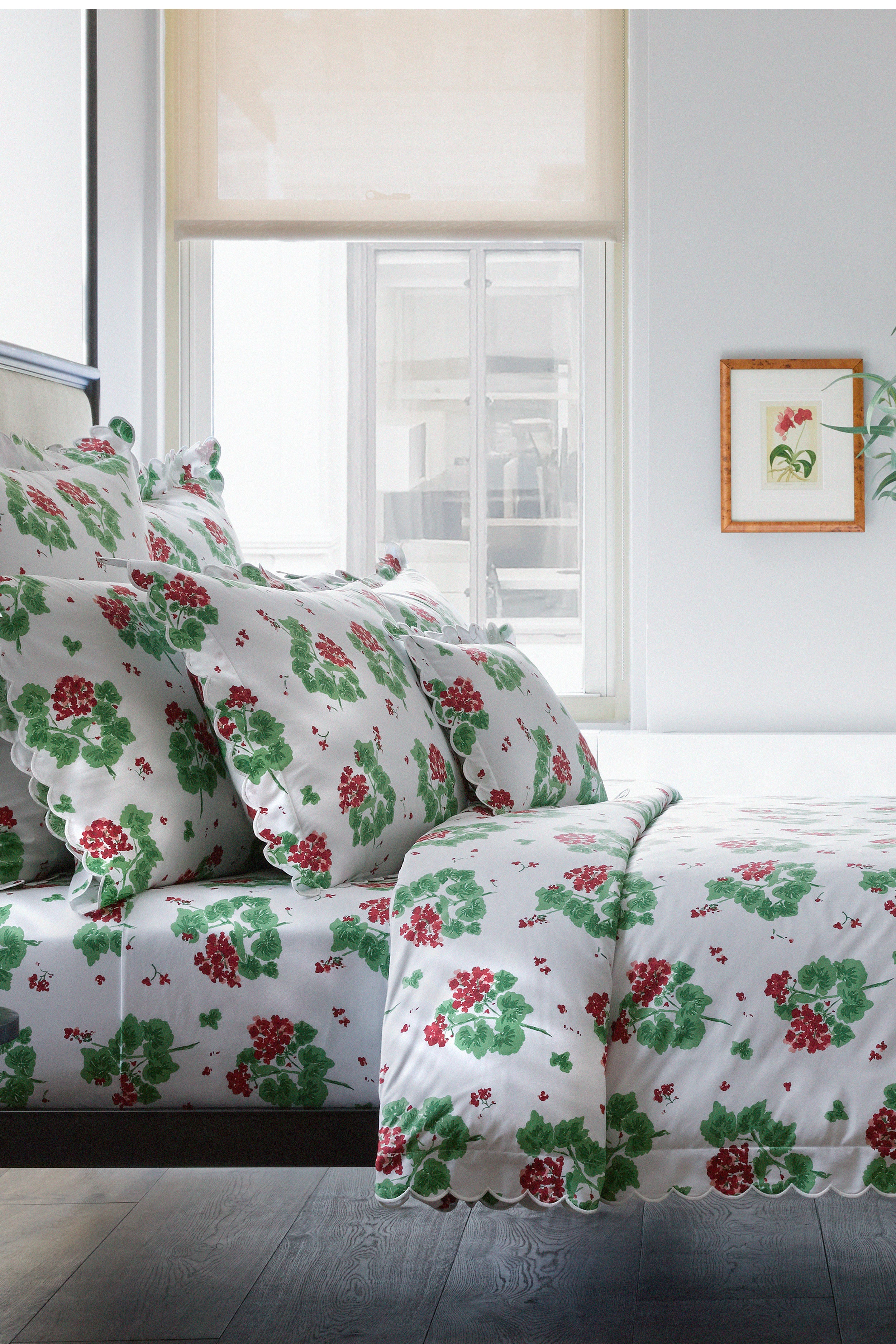 Scarlet Geranium Duvet Cover