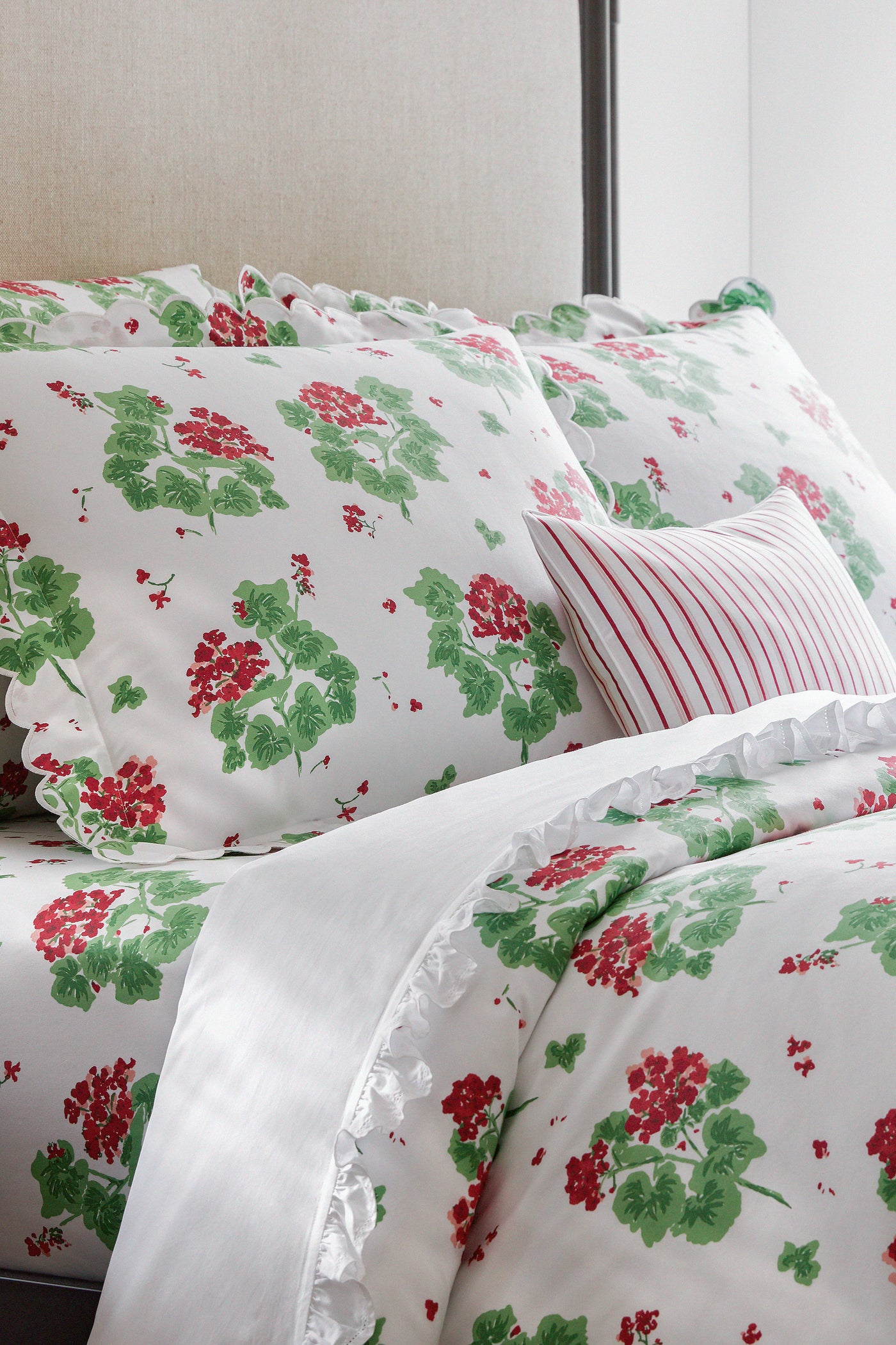 Scarlet Geranium Duvet Cover